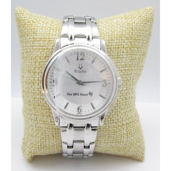 New Men Bulova The UPS Store Quartz WR Analog 38mm Watch (H817) "New Battery" - Picture 1 of 10